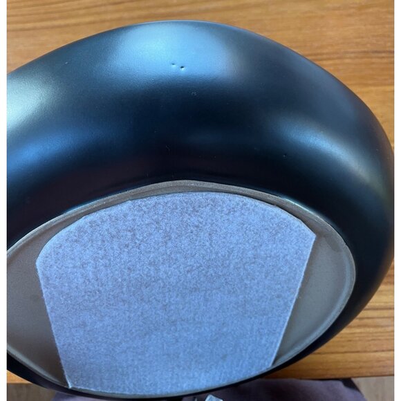 Modern Quirky Black Matte Ceramic Display Bowl Large 13" Across, 3" Deep, padded - Picture 7 of 9